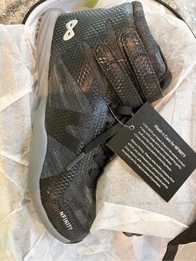 NFINITY Black High-Top Cheer Sneaker with Gray Sole